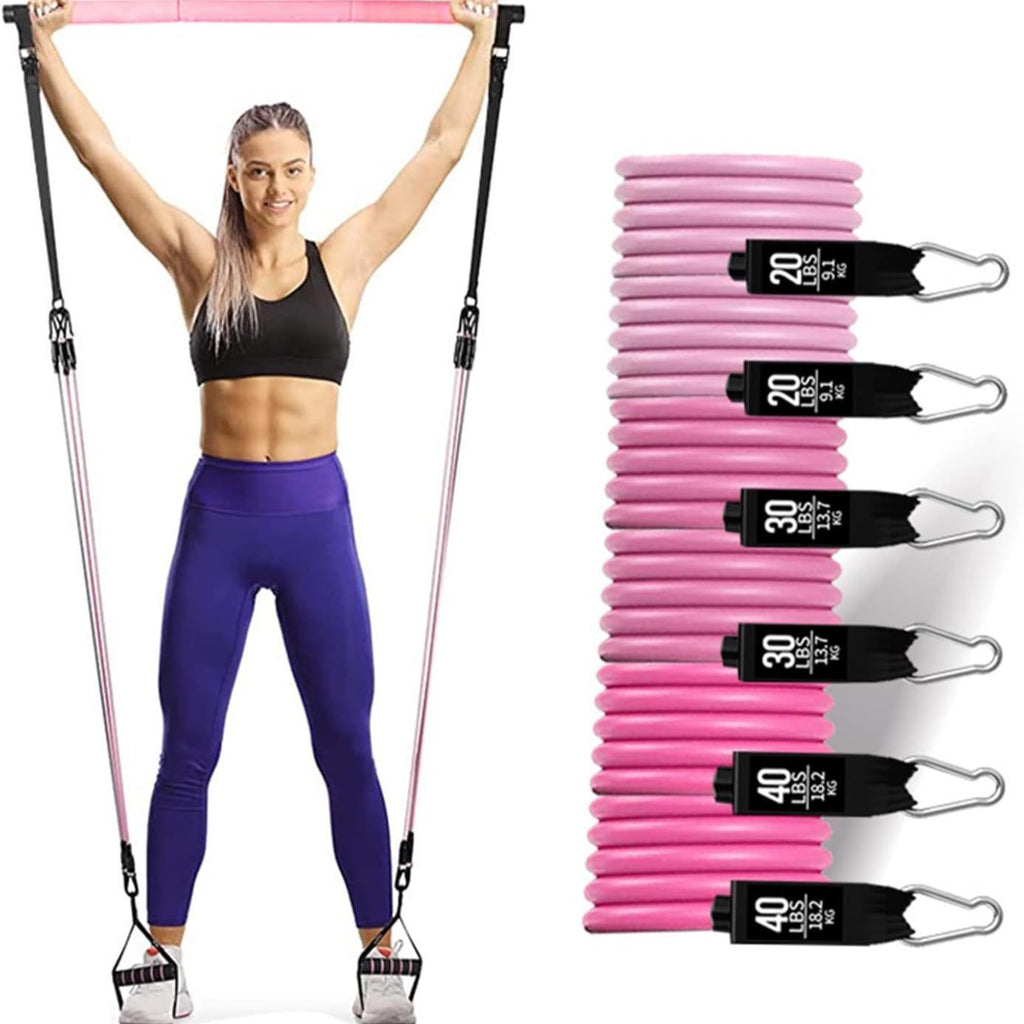 Portable Pilates Bar Kit with Resistance Bands