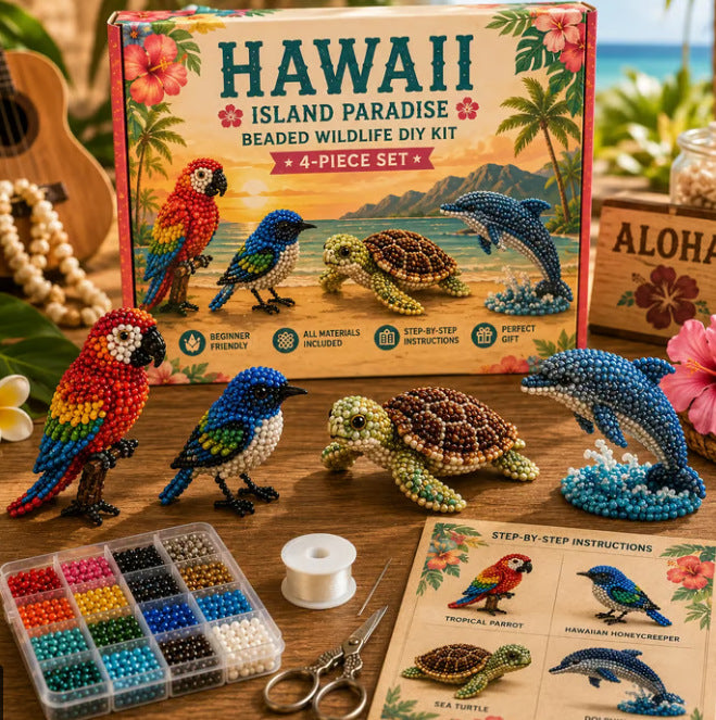 Petite 3D Beaded Animal Craft Kit (4 pieces)