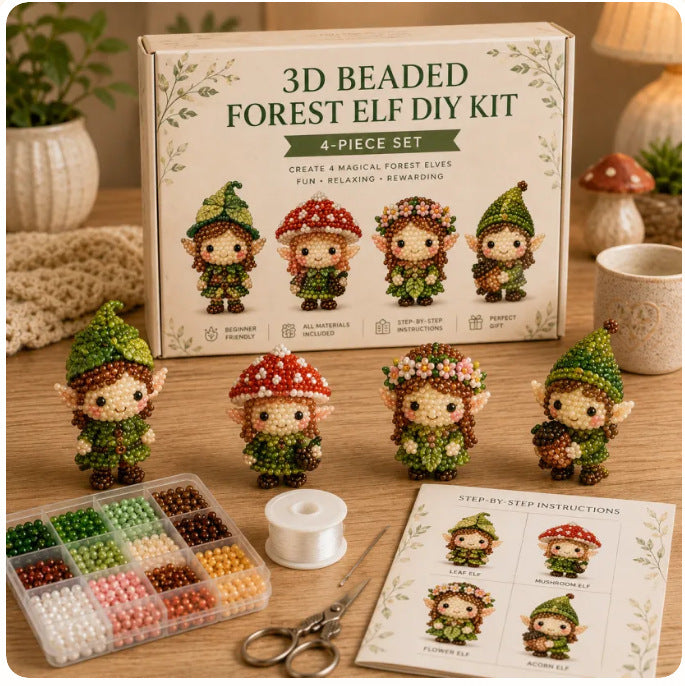 Petite 3D Beaded Animal Craft Kit (4 pieces)