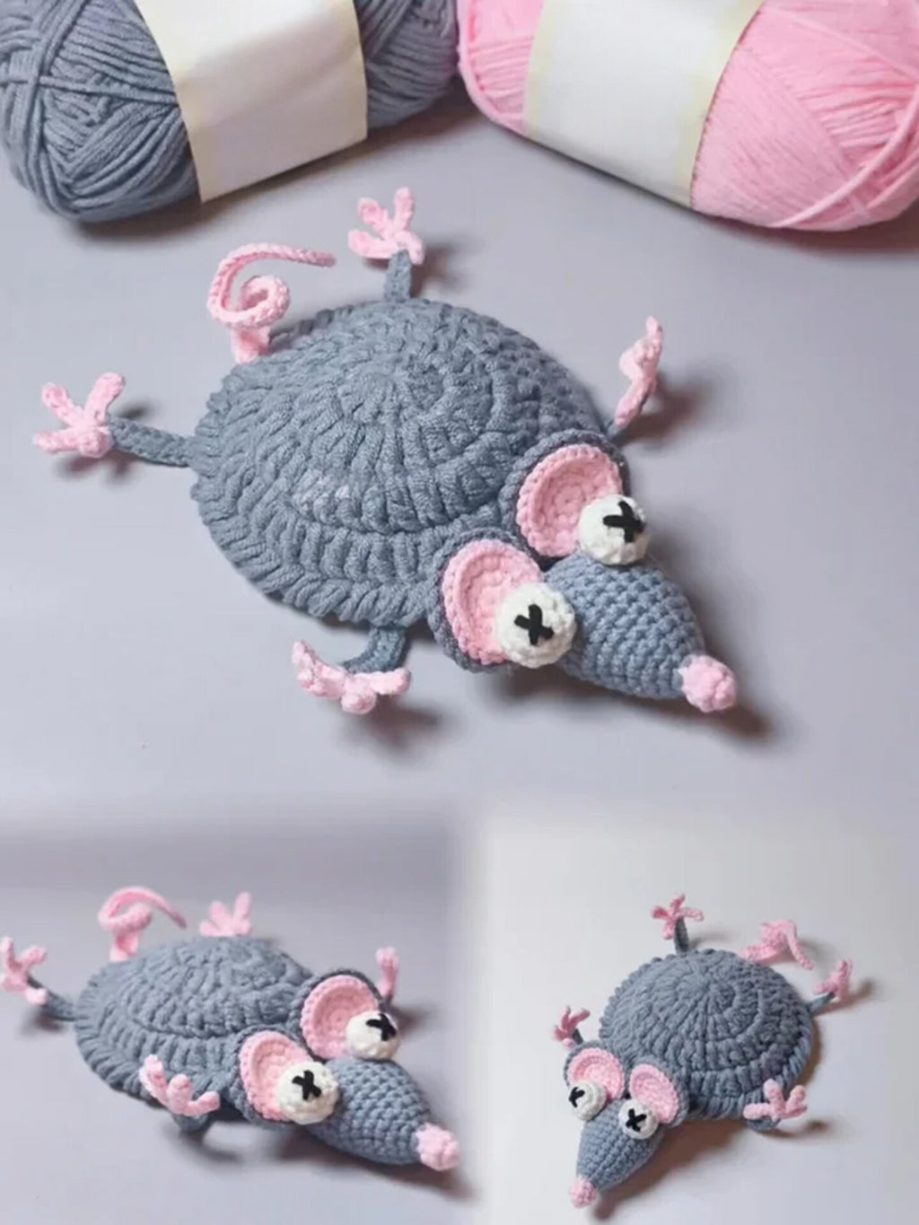 Kit DIY de posavasos de animales tejidos a ganchillo a mano