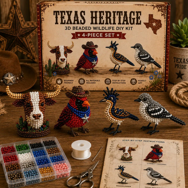 Petite 3D Beaded Animal Craft Kit (4 pieces)