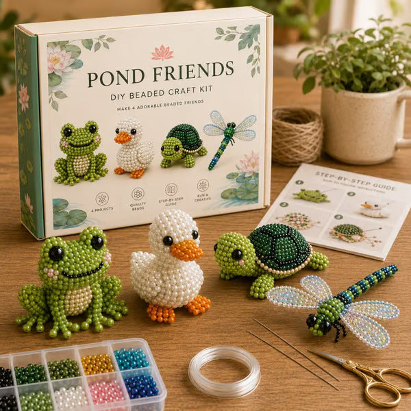 Petite 3D Beaded Animal Craft Kit (4 pieces)