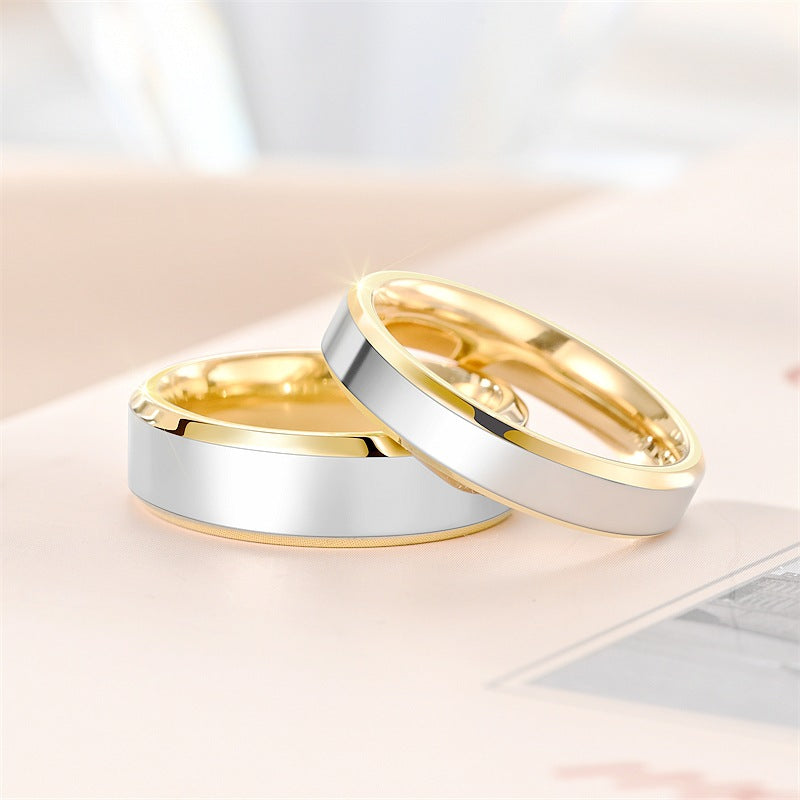 Ring Titanium Steel Gold Plated