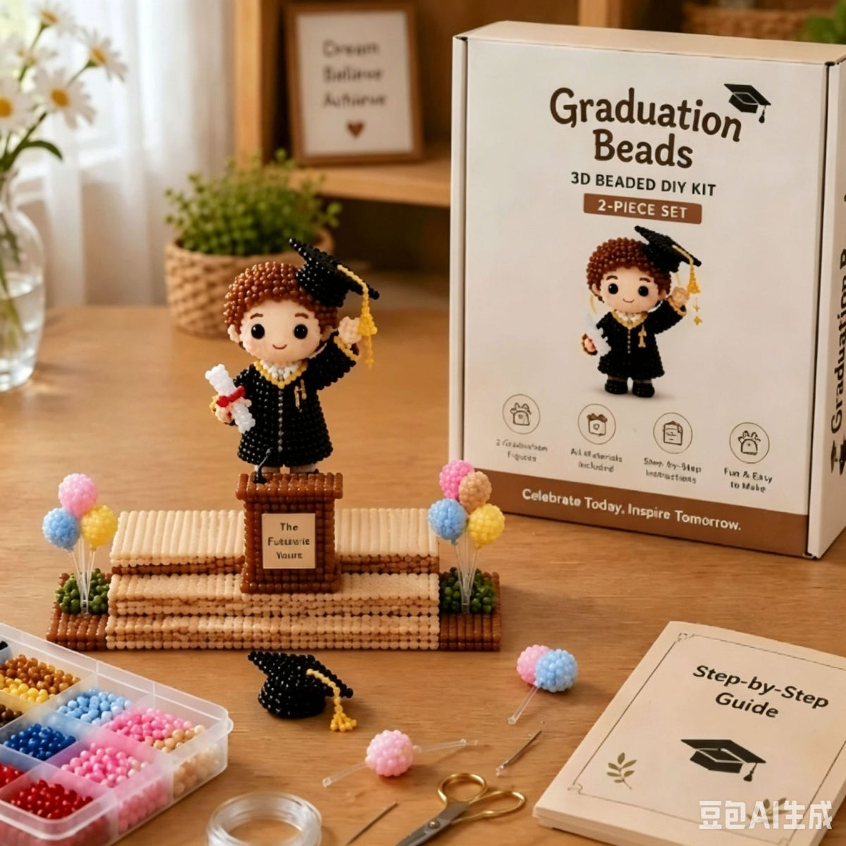 Petite 3D Beaded Animal Craft Kit (4 pieces)