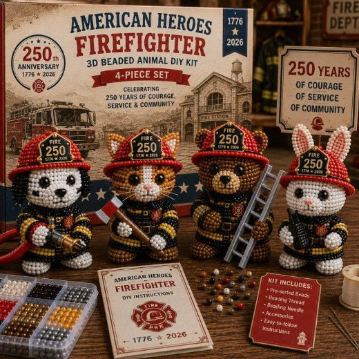 Petite 3D Beaded Animal Craft Kit (4 pieces)