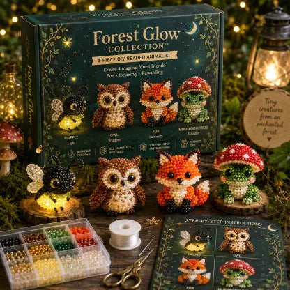 Petite 3D Beaded Animal Craft Kit (4 pieces)