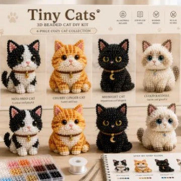 Petite 3D Beaded Animal Craft Kit (4 pieces)