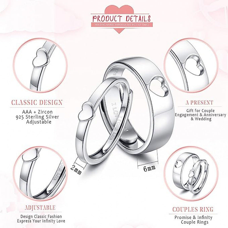 Anillos para parejas chapados en plata