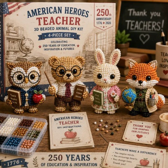 Petite 3D Beaded Animal Craft Kit (4 pieces)