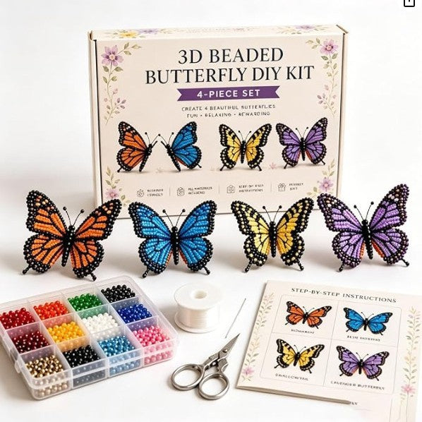 Petite 3D Beaded Animal Craft Kit (4 pieces)