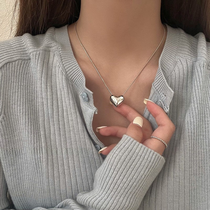 Heart Necklace Sterling Silver S925