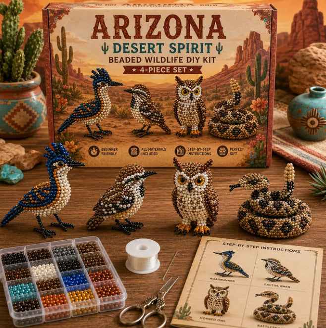 Petite 3D Beaded Animal Craft Kit (4 pieces)
