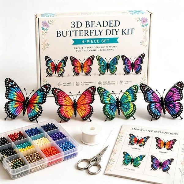 Petite 3D Beaded Animal Craft Kit (4 pieces)