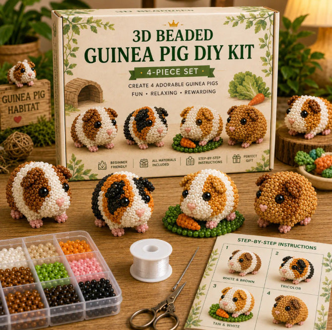 Petite 3D Beaded Animal Craft Kit (4 pieces)