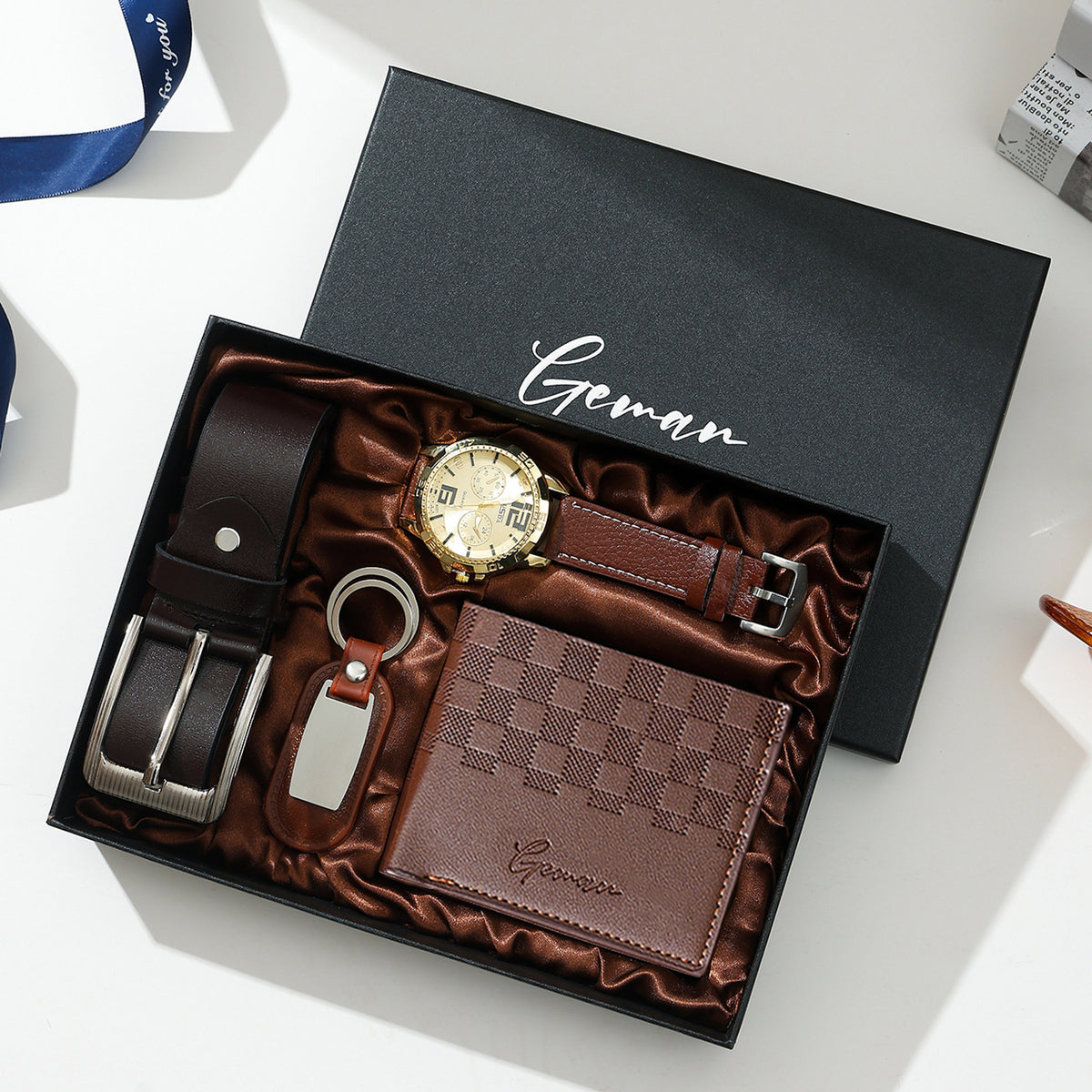 Leather gift set