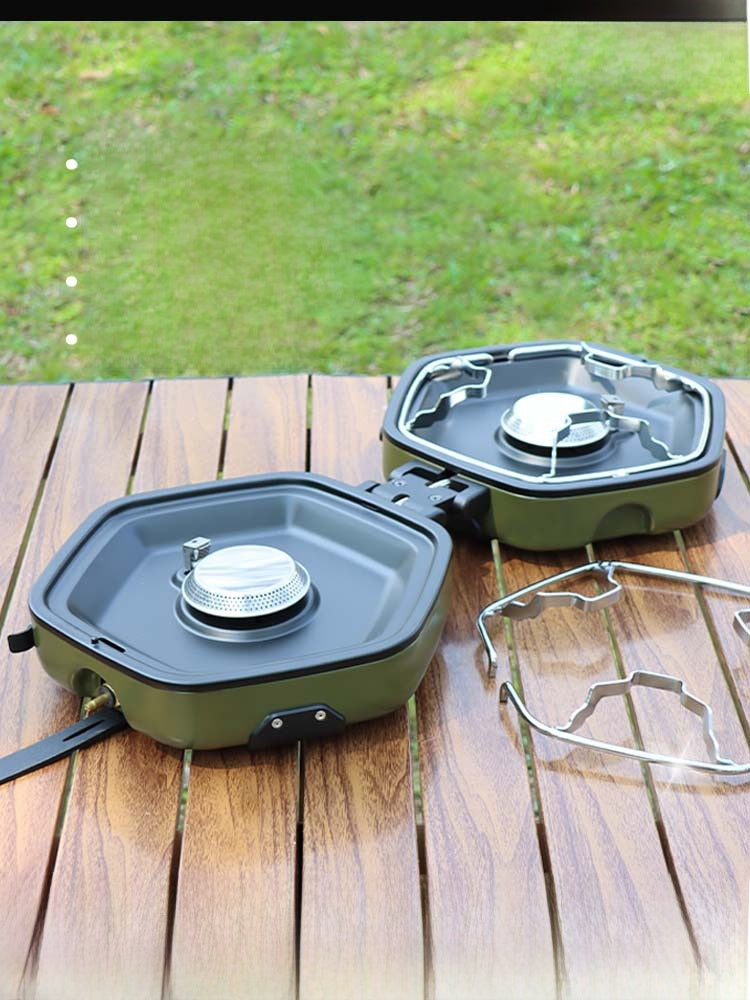 Doppelbrenner-Gaskocher für Camping