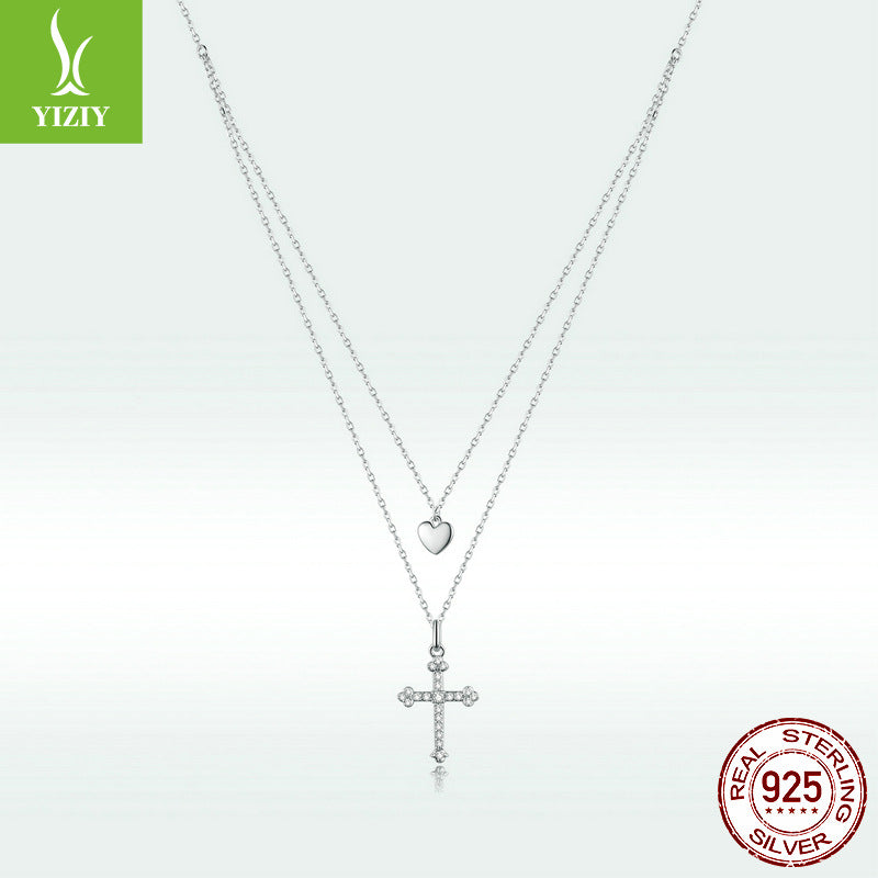 Collar de cruz de plata 925