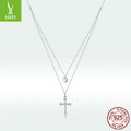 Collar de cruz de plata 925