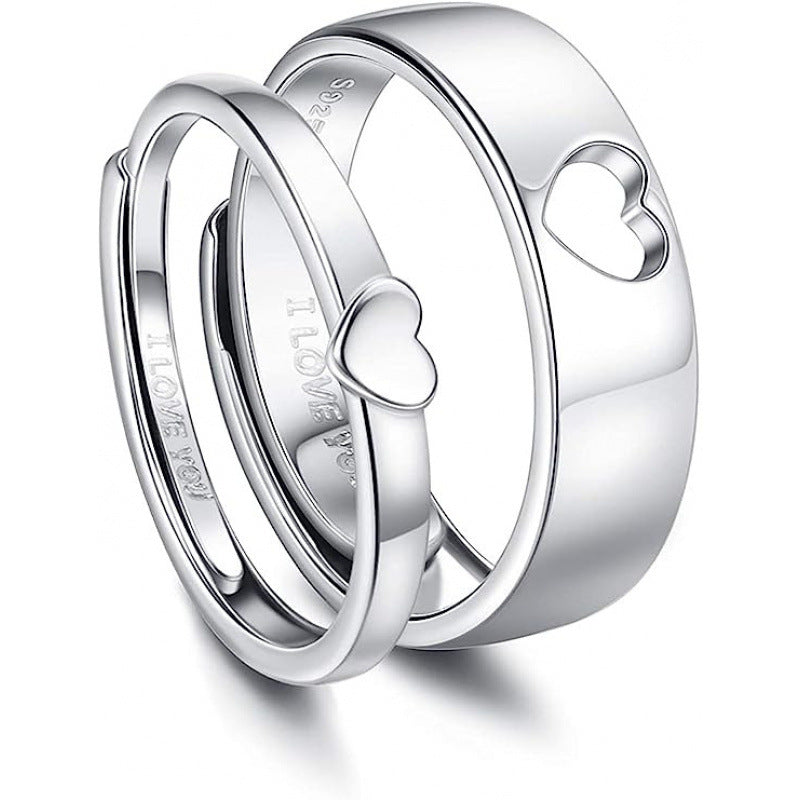 Couple Ring Silver Plated