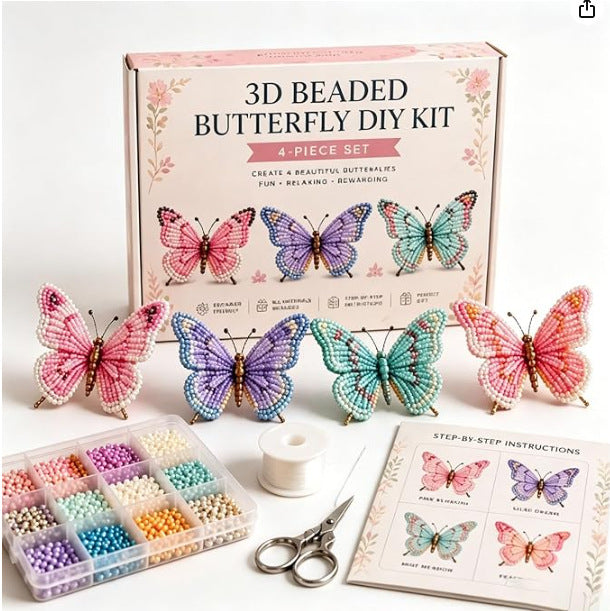 Petite 3D Beaded Animal Craft Kit (4 pieces)