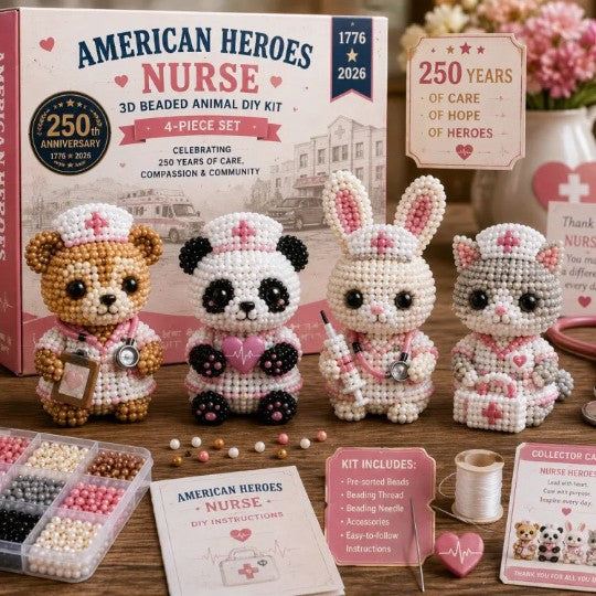 Petite 3D Beaded Animal Craft Kit (4 pieces)