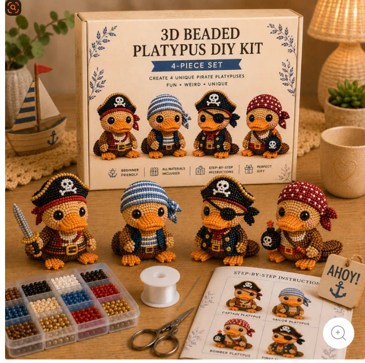Petite 3D Beaded Animal Craft Kit (4 pieces)
