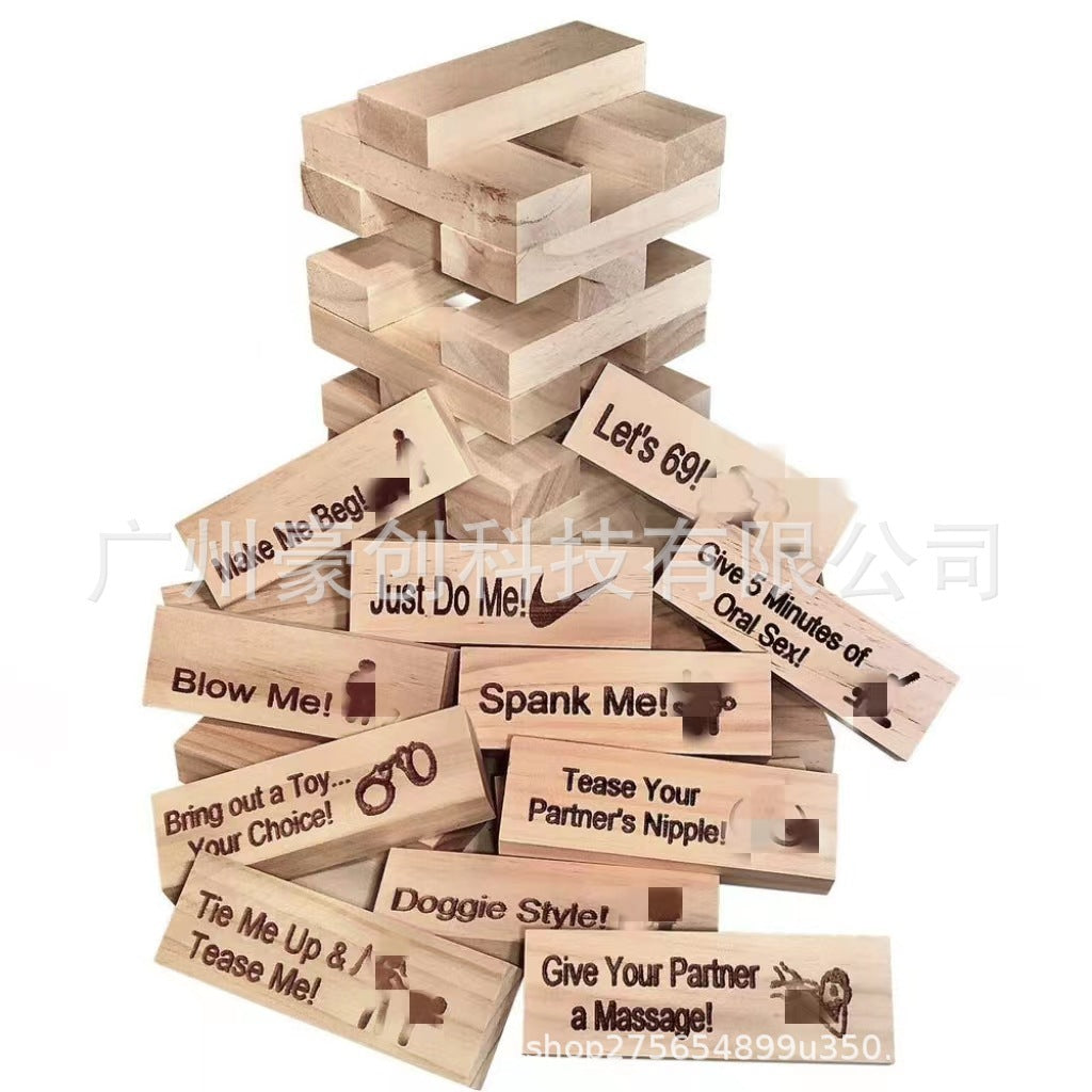 Jenga Game for couples (different lenguages)