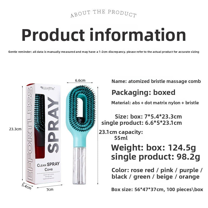 Water Hairbrush with Spray Function