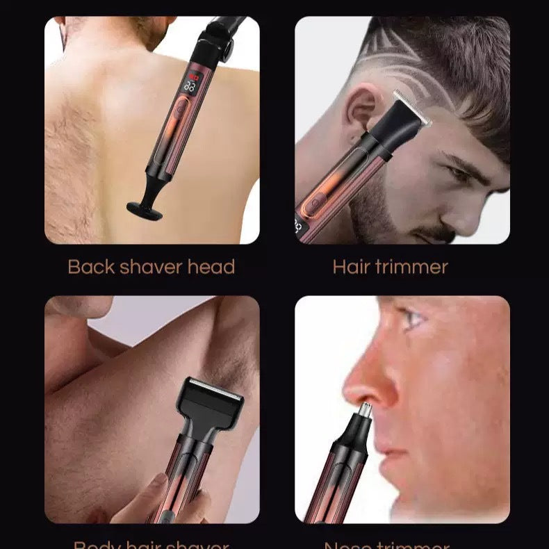 Kit multifuncional de cuidado personal masculino con pantalla digital
