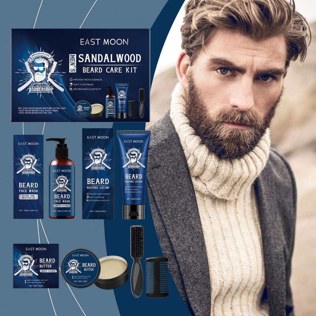 Men Sandalwood Beard Grooming Kit