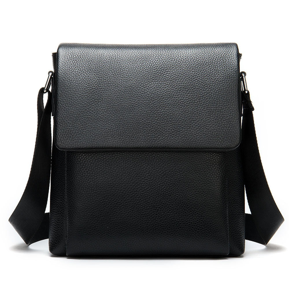 Bolso de hombro de piel de vaca para hombre