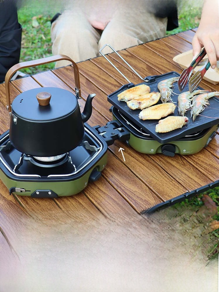 Doppelbrenner-Gaskocher für Camping