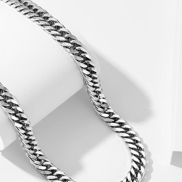 Necklace, sterling silver for men