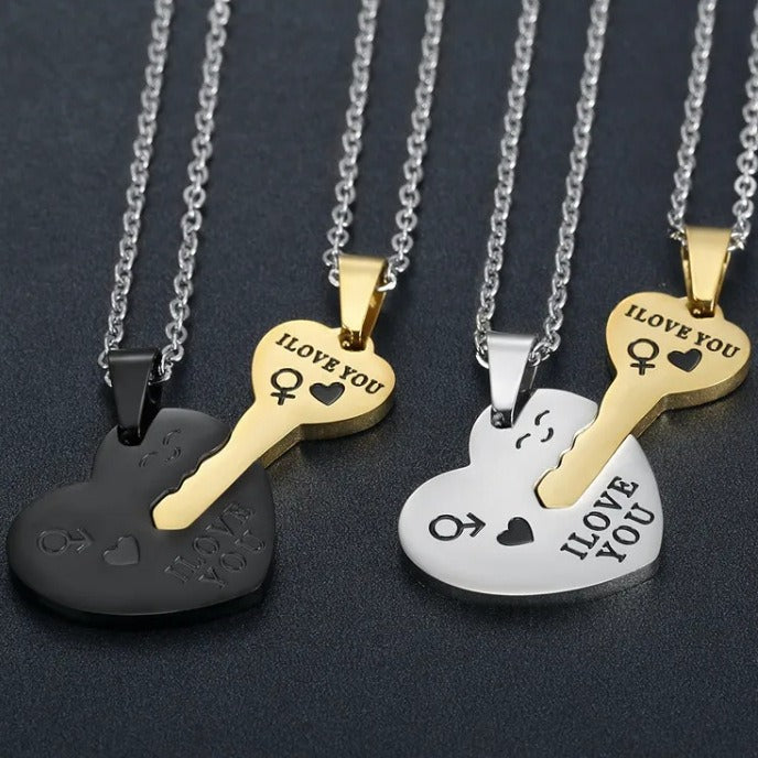 Love key for a couple and best friends